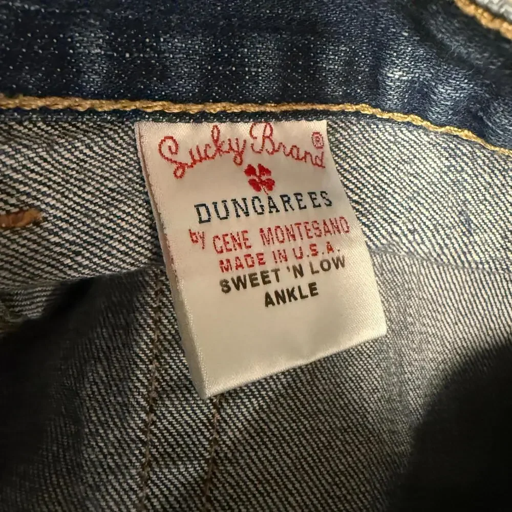 Lucky Brand Dungarees USA Made Y2K Rare‎ Vintage Sweet N Low Ankle Women's 29/30 - Picture 3 of 7